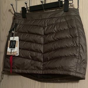Elegant Quilted Mini Skirt in Brown